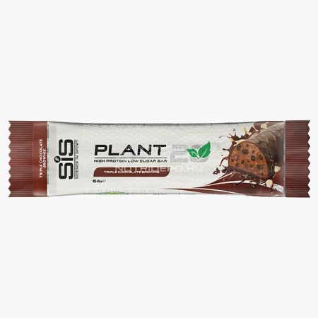 SiS PLANT20 vegán fehérjeszelet - 64g - Tripla csokoládés süti