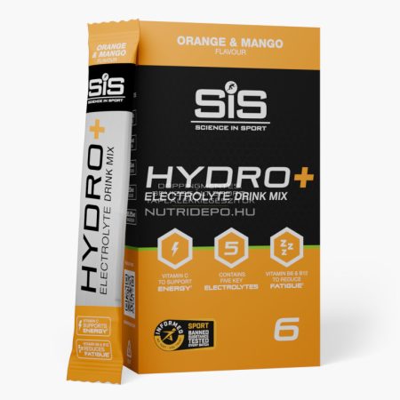 SiS HYDRO+ Elektrolit italpor - 6 tasak - Narancs & Mangó