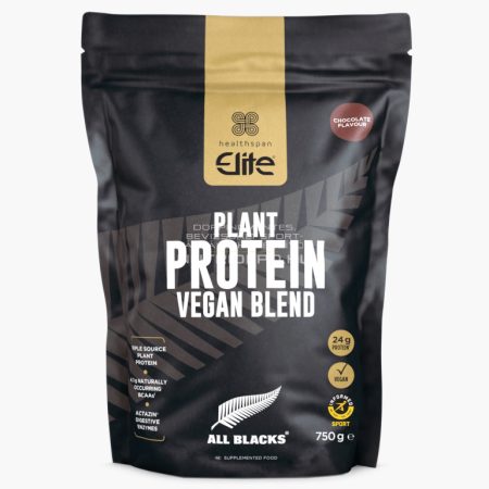 Healthspan Elite All Blacks Vegán fehérje italpor - 750g - Csokoládé