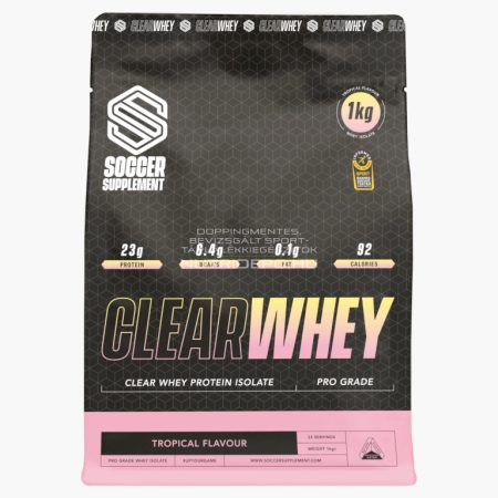 Soccer Supplement Clear Whey tejsavófehérje izolátum - 1kg - Trópusi gyümölcs