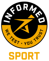 Informed-Sport logo, a biztonságos, doppingmentes termékek záloga